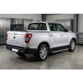 Бокові пороги Maya V1 (2 шт., Алюміній) SsangYong Musso ІІ 2018- рр. фото 1