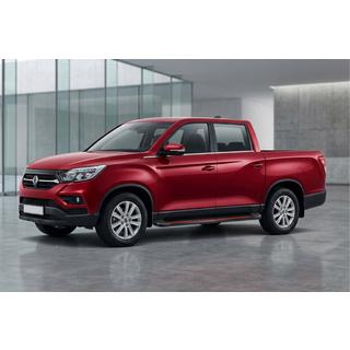 Бокові пороги Maya Red (2 шт., Алюміній) SsangYong Musso ІІ 2018- рр. фото 1