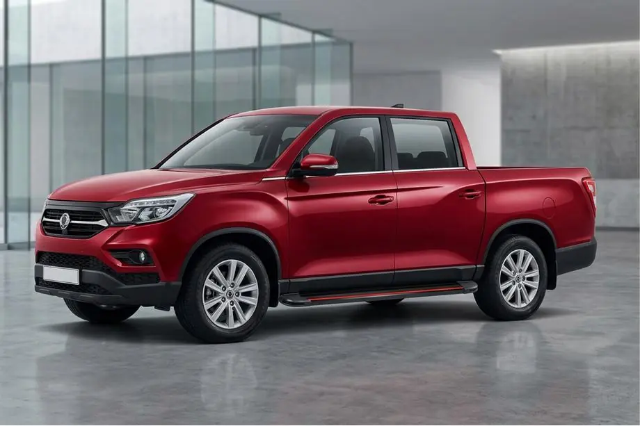 SsangYong Musso II 2018- рр. Бокові пороги Maya Red (2 шт., Алюміній) Фото 1