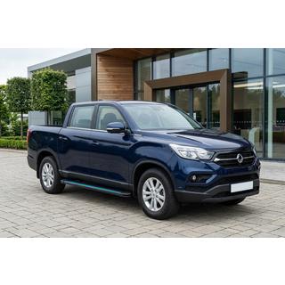 Бокові пороги Maya Blue (2 шт., Алюміній) SsangYong Musso ІІ 2018- рр. фото 1
