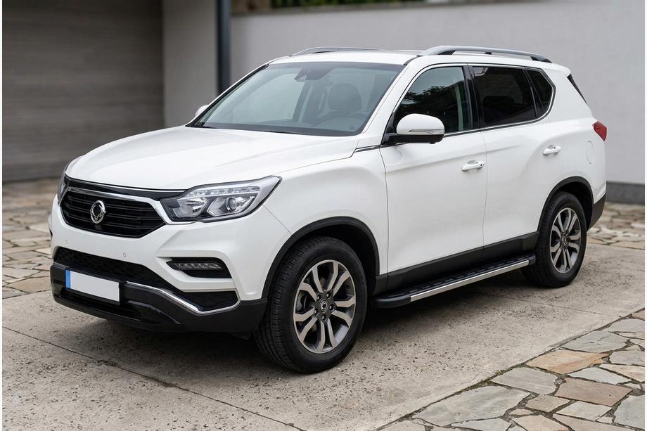 SsangYong Rexton II 2017- рр. Бокові пороги Duru (2 шт., Алюміній) Image