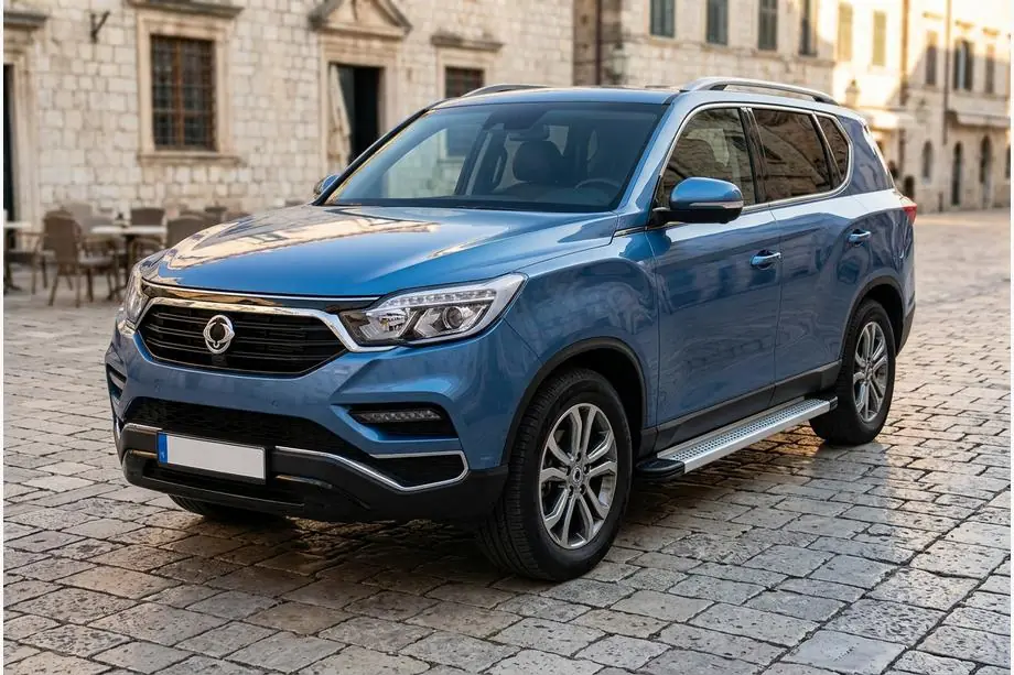SsangYong Rexton II 2017- рр. Бокові пороги Maya V2 (2 шт., Алюміній) Image