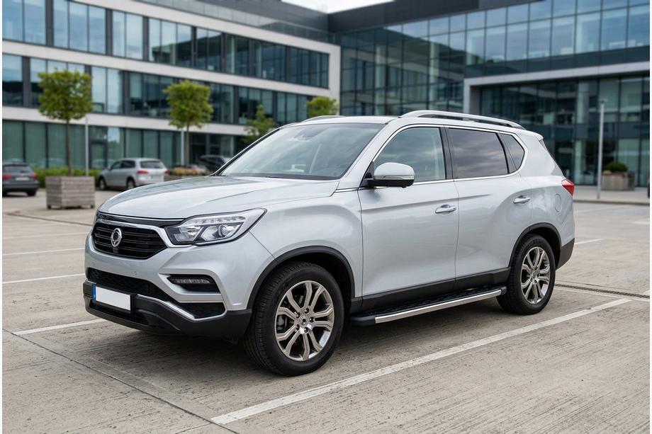 SsangYong Rexton II 2017- рр. Бокові пороги BlackLine (2 шт., Алюміній) Фото 1