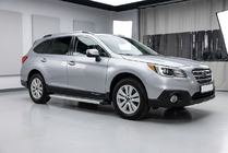 Subaru Outback 2014-2019 рр. Бокові пороги Maya V2 (2 шт., Алюміній) фото 1