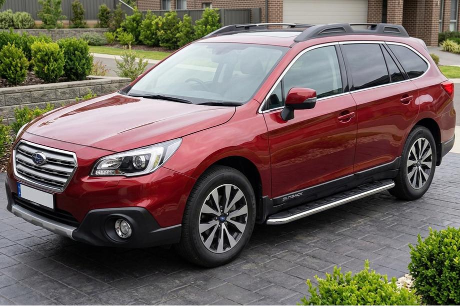 Subaru Outback 2014-2019 рр. Бокові пороги Maydos V1 (2 шт., Алюміній) Image