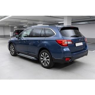 Бокові пороги Rainbow (2 шт., Алюміній) Subaru Outback 2014-2019 рр. фото 1