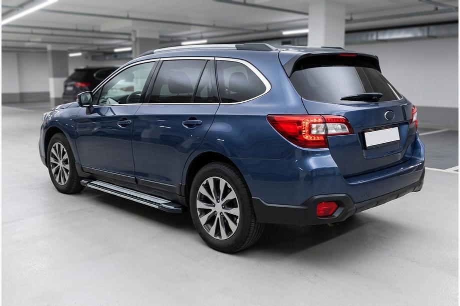Subaru Outback 2014-2019 рр. Бокові пороги Rainbow (2 шт., Алюміній) Image