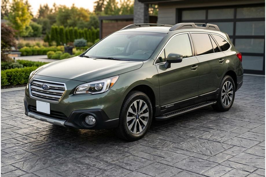 Subaru Outback 2014-2019 рр. Бокові пороги Allmond Black (2 шт., Алюміній) Фото 1