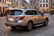 Subaru Outback 2014-2019 рр. Бокові пороги Line (2 шт., Алюміній) фото 1