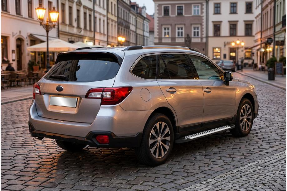 Subaru Outback 2014-2019 рр. Бокові пороги Line (2 шт., Алюміній) Image