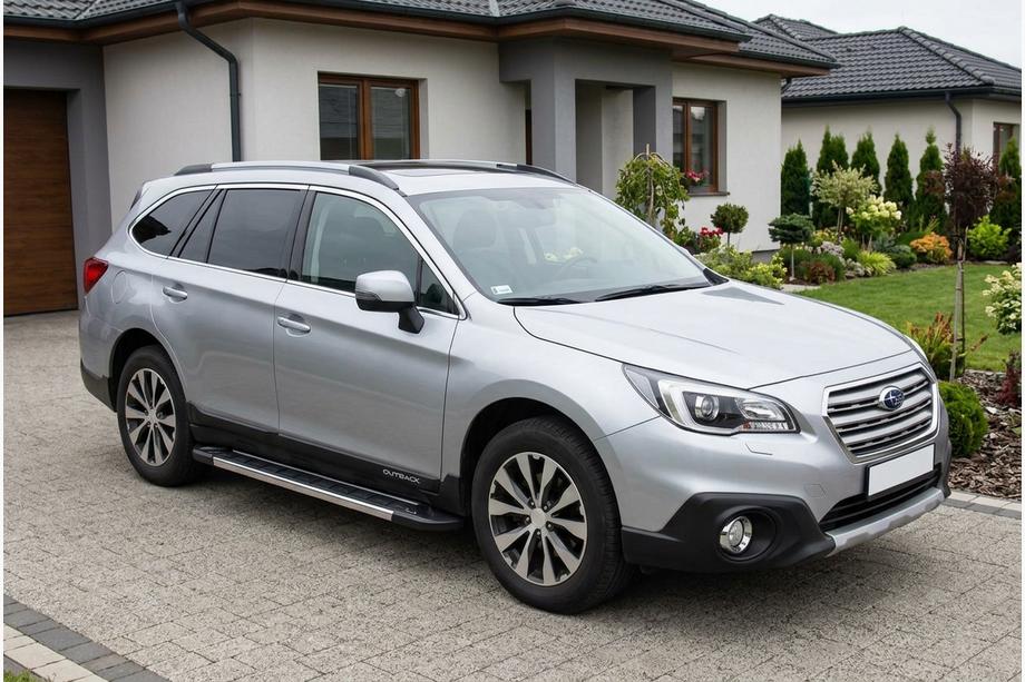 Subaru Outback 2014-2019 рр. Бокові пороги RedLine (2 шт., Алюміній) Image