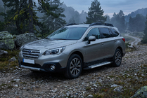 Subaru Outback 2014-2019 рр. Бокові пороги Vision New Grey (2 шт., Алюміній) фото 1