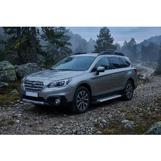 Бокові пороги Vision New Grey (2 шт., Алюміній) Subaru Outback 2014-2019 рр. фото 1