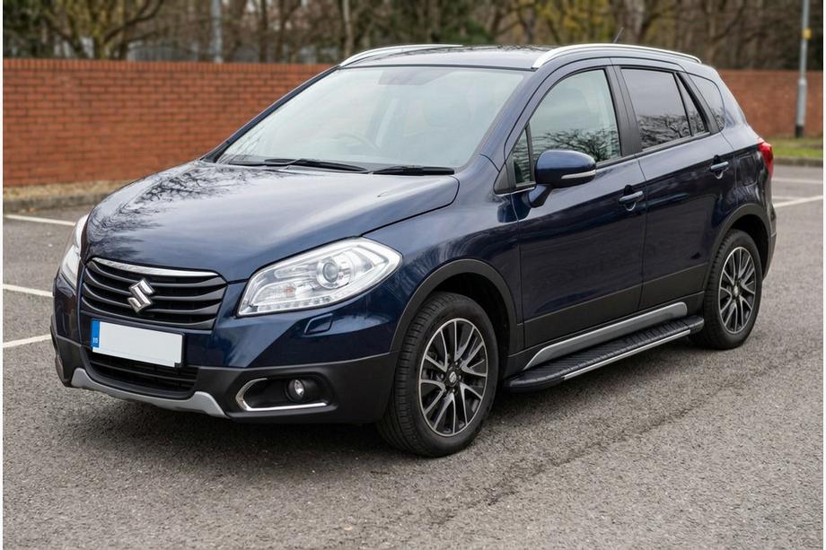 Suzuki SX4 S-Cross 2013-2016 рр. Бокові пороги Bosphorus Grey (2 шт., Алюміній) Image
