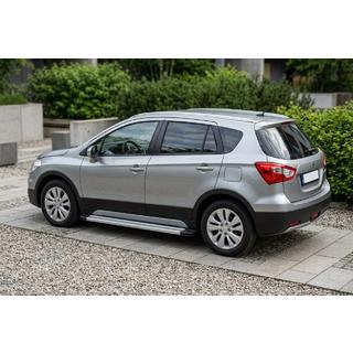 Бокові пороги Maya V2 (2 шт., Алюміній) Suzuki SX4 S-Cross 2013-2016 рр. фото 1