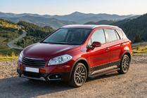 Suzuki SX4 S-Cross 2013-2016 рр. Бокові пороги Maya Red (2 шт., Алюміній) фото 1