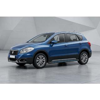 Бокові пороги Maya Blue (2 шт., Алюміній) Suzuki SX4 S-Cross 2013-2016 рр. фото 1