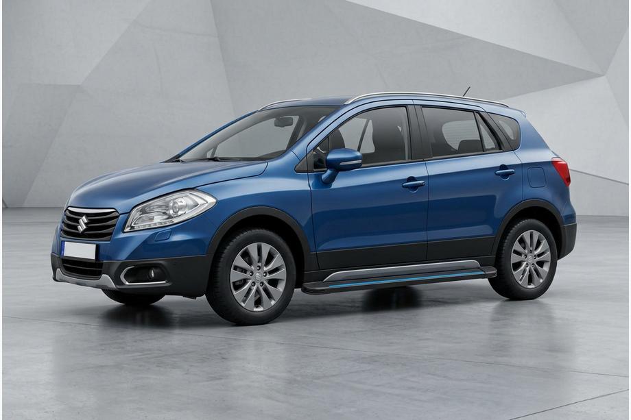 Suzuki SX4 S-Cross 2013-2016 рр. Бокові пороги Maya Blue (2 шт., Алюміній) Image
