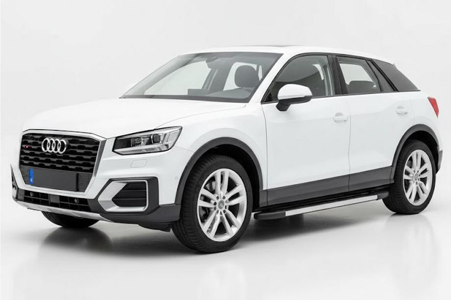 Audi Q2 2016- рр. Бокові пороги Duru (2 шт., Алюміній) Image