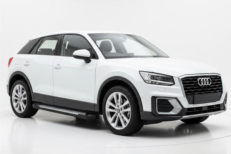 Audi Q2 2016- рр. Бокові пороги Allmond Grey (2 шт., Алюміній) Фото 1