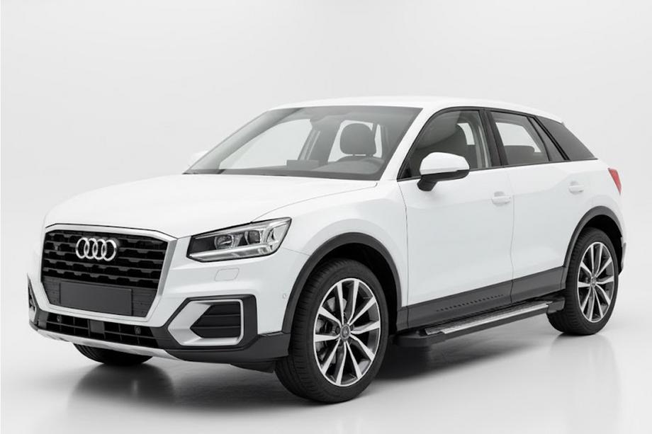 Audi Q2 2016- рр. Бокові пороги Line (2 шт., Алюміній) Image