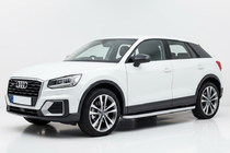 Audi Q2 2016- рр. Бокові пороги Tayga Grey (2 шт., Алюміній) фото 1