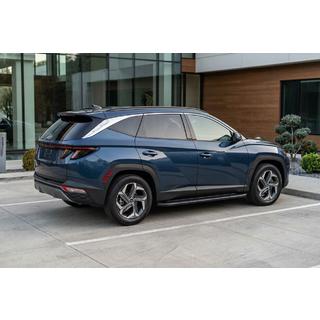 Бокові пороги Bosphore Black (2 шт., Алюміній) Hyundai Tucson NX4 2021- рр. фото 1