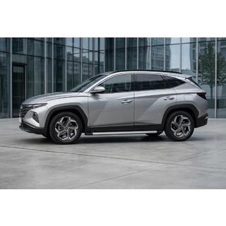 Бокові пороги Maya V2 (2 шт., Алюміній) Hyundai Tucson NX4 2021- рр. фото 1