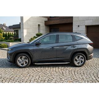 Бокові пороги BlackLine (2 шт., Алюміній) Hyundai Tucson NX4 2021- рр. фото 1