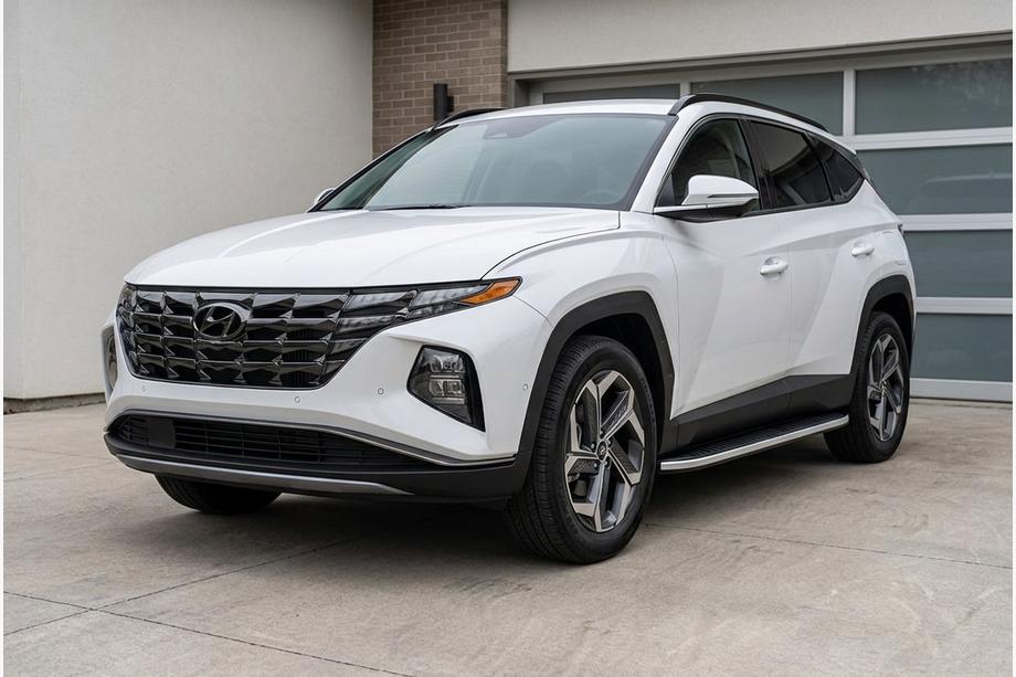 Hyundai Tucson NX4 2021- рр. Бокові пороги Tayga Grey (2 шт., Алюміній) Фото 1
