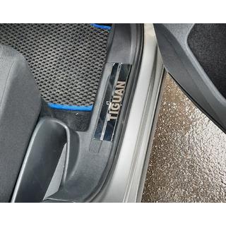 Накладки на дверні пороги Carmos (нерж) Volkswagen Tiguan 2016-2023 рр. фото 2