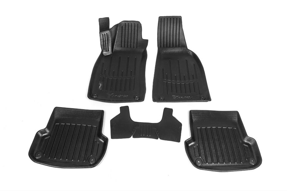 Audi A4 B6 2000-2004 рр. Килимки Stingray 3D (5 шт, поліуретан) Image