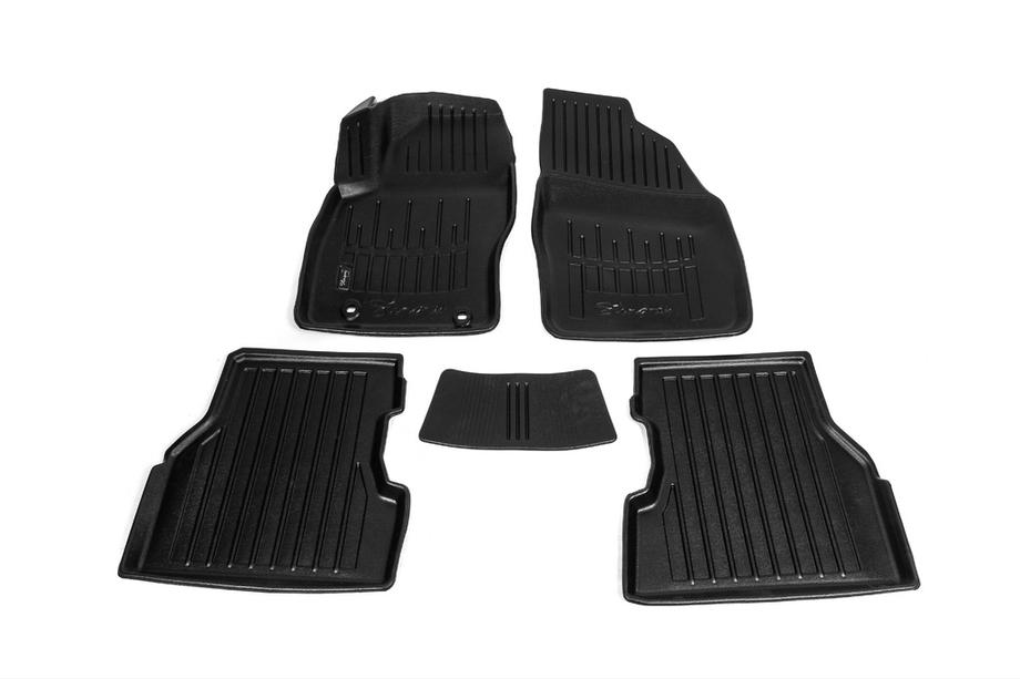 Ford Focus II 2005-2008 рр. Килимки Stingray 3D (5 шт, поліуретан) Image