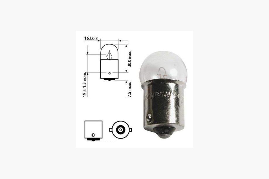 Вказівна лампа Osram 5007 R5W 12V BA15s Фото 2