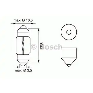 Вказівна лампа Osram 6438 C10W 28mm 12V SV8.5-8 фото 2