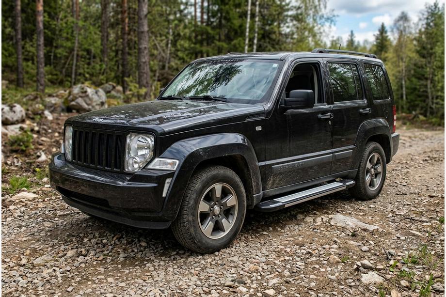 Jeep Cherokee/Liberty 2007-2013 рр. Бокові пороги Rainbow (2 шт., Алюміній)