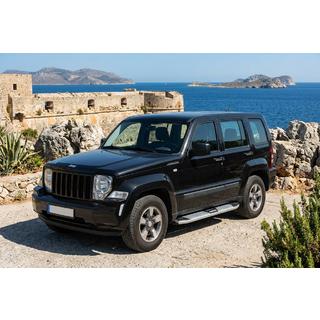 Бокові пороги Mevsim Grey (2 шт., Алюміній) Jeep Cherokee/Liberty 2007-2013 рр. фото 1