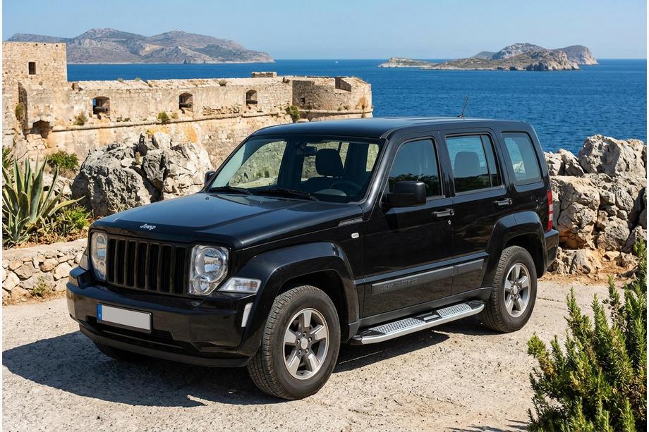 Jeep Cherokee/Liberty 2007-2013 рр. Бокові пороги Mevsim Grey (2 шт., Алюміній) Фото 1