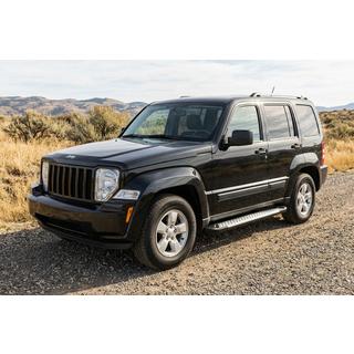 Бокові пороги Allmond Grey (2 шт., Алюміній) Jeep Cherokee/Liberty 2007-2013 рр. фото 1