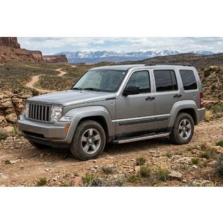 Бокові пороги BlackLine (2 шт., Алюміній) Jeep Cherokee/Liberty 2007-2013 рр. фото 1