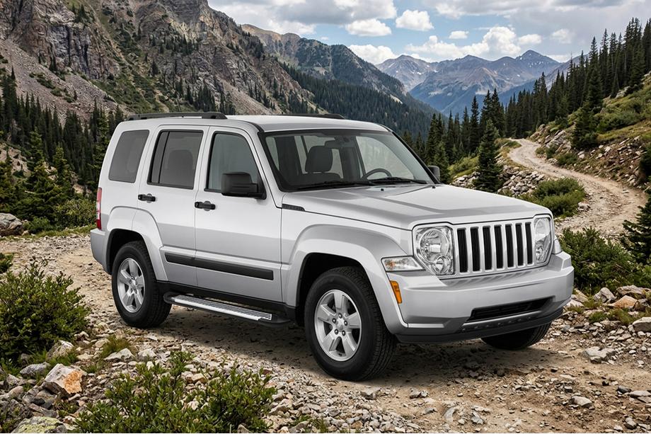 Jeep Cherokee/Liberty 2007-2013 рр. Бокові пороги Line (2 шт., Алюміній) Фото 1