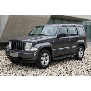 Бокові пороги Tayga Black (2 шт., Алюміній) Jeep Cherokee/Liberty 2007-2013 рр. фото 1