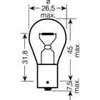 Вказівна лампа Osram 7506 P21W 12V 21W BA15s фото 2
