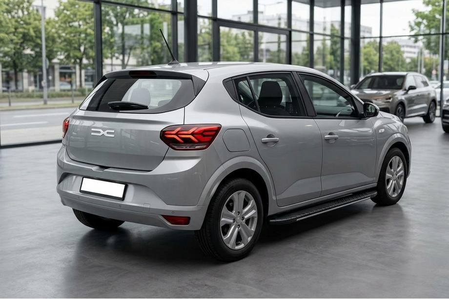 Dacia Sandero 2021- рр. Бокові пороги Bosphorus Grey (2 шт., Алюміній) Фото 1