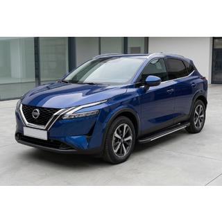 Бокові пороги Bosphorus Grey (2 шт., Алюміній) Nissan Qashqai 2021- рр. фото 1