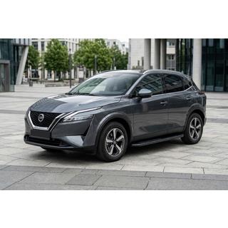 Бокові пороги Bosphorus Black (2 шт., Алюміній) Nissan Qashqai 2021- рр. фото 1