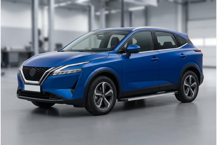 Nissan Qashqai 2021- рр. Бокові пороги Maya V1 (2 шт., Алюміній) Фото 1