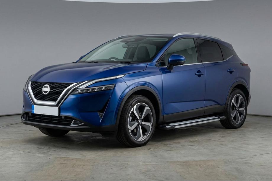 Nissan Qashqai 2021- рр. Бокові пороги Rainbow (2 шт., Алюміній) Фото 1