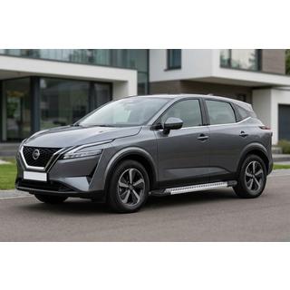 Бокові пороги Vision New Grey (2 шт., Алюміній) Nissan Qashqai 2021- рр. фото 1