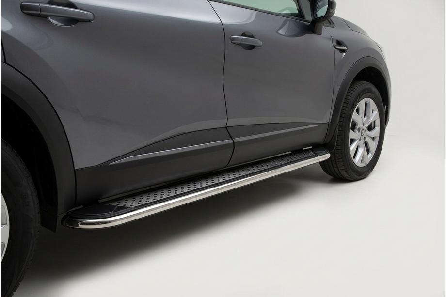 Renault Captur 2019- рр. Бокові пороги Maydos V2 (2 шт., Алюміній) Image
